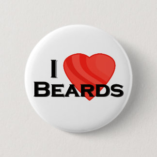Chapa Redonda De 5 Cm I Heart Beards Pin Back Button