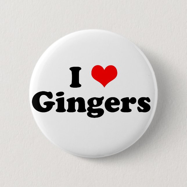 Chapa Redonda De 5 Cm I Heart Gingers (Anverso)
