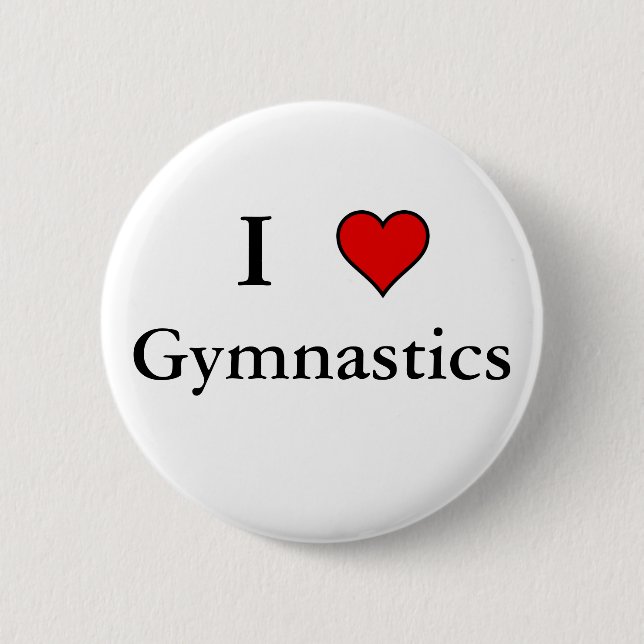 Chapa Redonda De 5 Cm I Heart Gymnastics (Anverso)