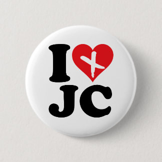 Chapa Redonda De 5 Cm I Heart JC