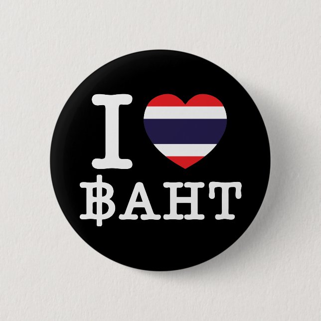 Chapa Redonda De 5 Cm I Heart (Love) Baht (Anverso)
