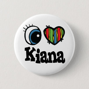 Chapa Redonda De 5 Cm I Heart (Love) Kiana