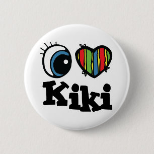Chapa Redonda De 5 Cm I Heart (Love) Kiki