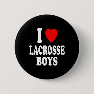 Chapa Redonda De 5 Cm I Heart (love) Lacrosse Boys Athlete College Highs