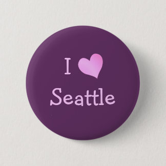 Chapa Redonda De 5 Cm I Heart Seattle