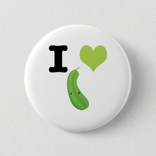 Chapa Redonda De 5 Cm I Heart Zucchini