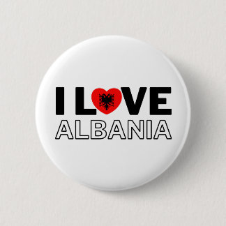 Chapa Redonda De 5 Cm I LOVE ALBANIA - For real Albanians!