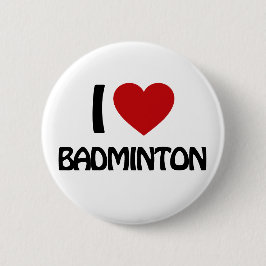 Chapa Redonda De 5 Cm I love Badminton