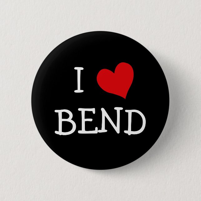 Chapa Redonda De 5 Cm I Love Bend (Anverso)