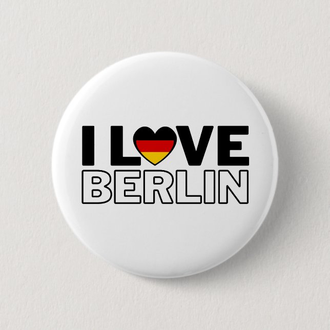 Chapa Redonda De 5 Cm I LOVE BERLIN - For real Berliners! (Anverso)