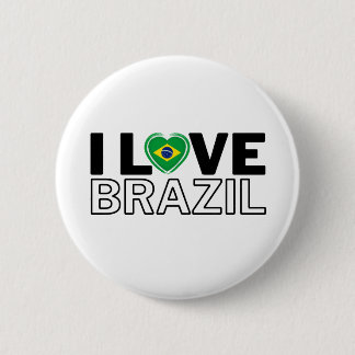 Chapa Redonda De 5 Cm I LOVE BRAZIL - For real Brazilians!