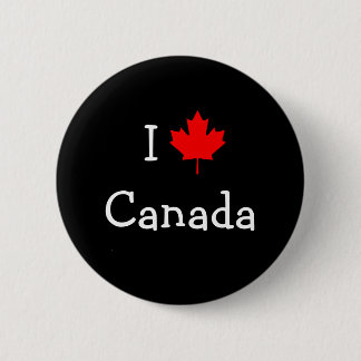 Chapa Redonda De 5 Cm I Love Canada Button