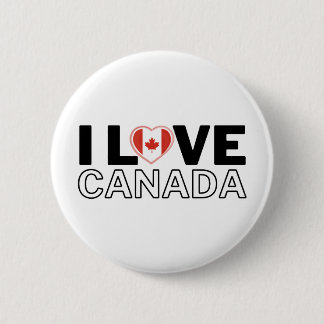Chapa Redonda De 5 Cm I LOVE CANADA - For real Canadians!