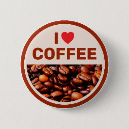 Chapa Redonda De 5 Cm I Love Coffee™ Button