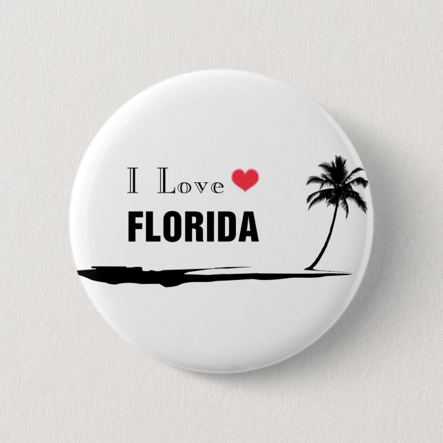 Chapa Redonda De 5 Cm I Love Florida (Anverso)