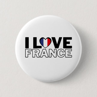 Chapa Redonda De 5 Cm I LOVE FRANCE - For real French people!