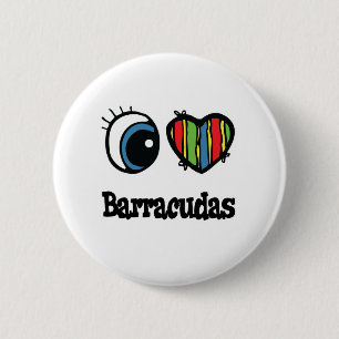 Chapa Redonda De 5 Cm I Love (Heart) Barracudas