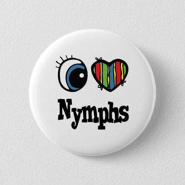 Chapa Redonda De 5 Cm I Love (Heart Nymphs) (Anverso)