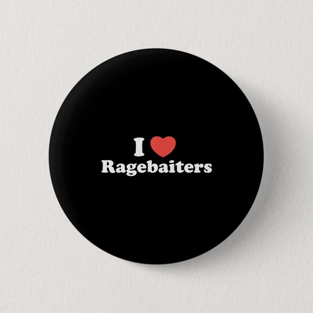 Chapa Redonda De 5 Cm I Love Heart Ragebaiters  (Anverso)