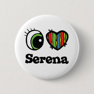 Chapa Redonda De 5 Cm I Love (Heart) Serena