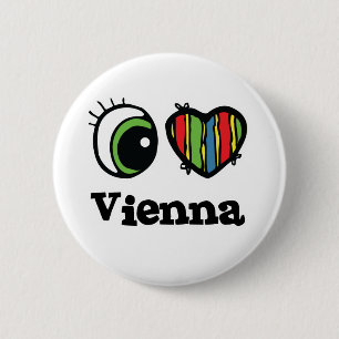 Chapa Redonda De 5 Cm I Love (Heart) Vienna