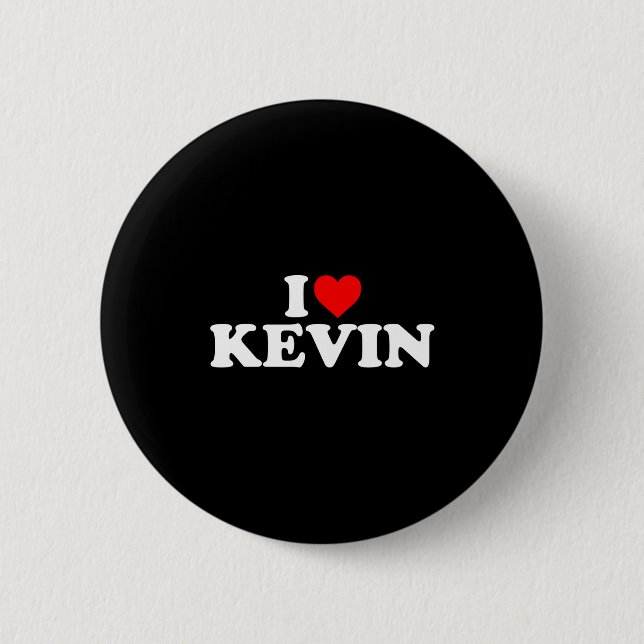 Chapa Redonda De 5 Cm I Love Kevin - Heart Long Sleeve  (Anverso)