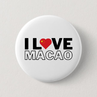 Chapa Redonda De 5 Cm I LOVE MACAU - For real Macanese!