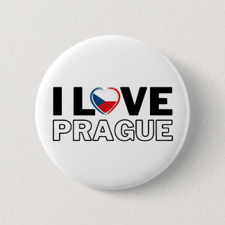 Chapa Redonda De 5 Cm I LOVE PRAGUE - For real Praguers!