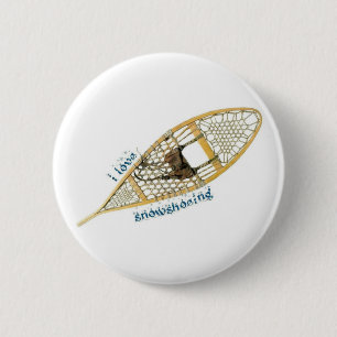 Chapa Redonda De 5 Cm i love snowshoeing