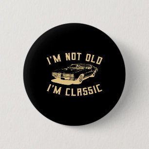 Chapa Redonda De 5 Cm I&#; m I&#; m Clic Vintage Car Lover Desig