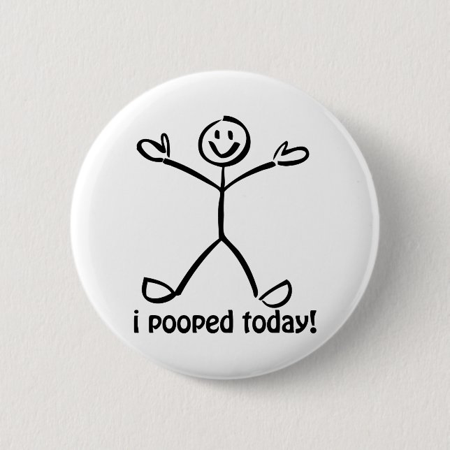 Chapa Redonda De 5 Cm I Pooped hoy (Anverso)