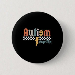 Chapa Redonda De 5 Cm I Rock the Spectrum Autism World Tour Autism Aware
