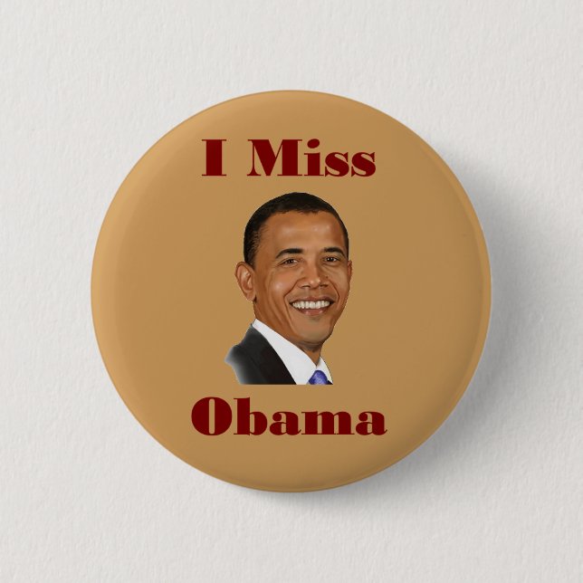 Chapa Redonda De 5 Cm I Srta. Obama (Anverso)
