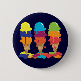 Chapa Redonda De 5 Cm Ice Cream Pin