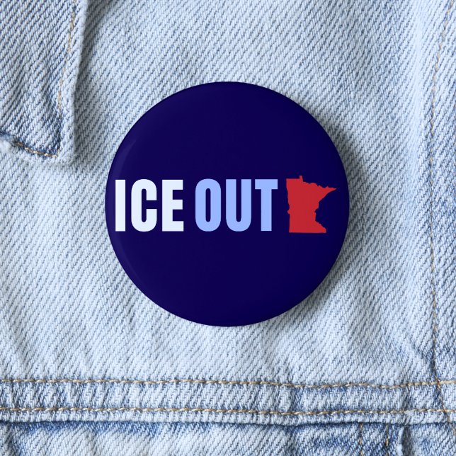 Chapa Redonda De 5 Cm ICE OUT Anti Trump (Subido por el creador)