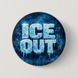 Chapa Redonda De 5 Cm "ICE OUT" protest button