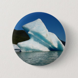 Chapa Redonda De 5 Cm Iceberg en el lago Mendenhall en Alaska