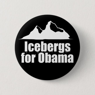 Chapa Redonda De 5 Cm Icebergs para Obama