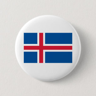 Chapa Redonda De 5 Cm Iceland Flag
