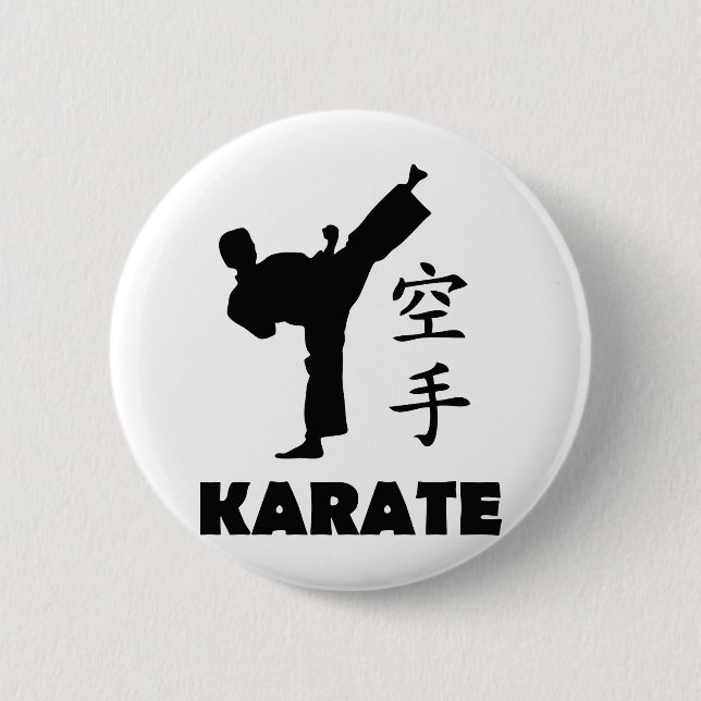 Chapa Redonda De 5 Cm icono chino de los símbolos del hombre del karate (Anverso)
