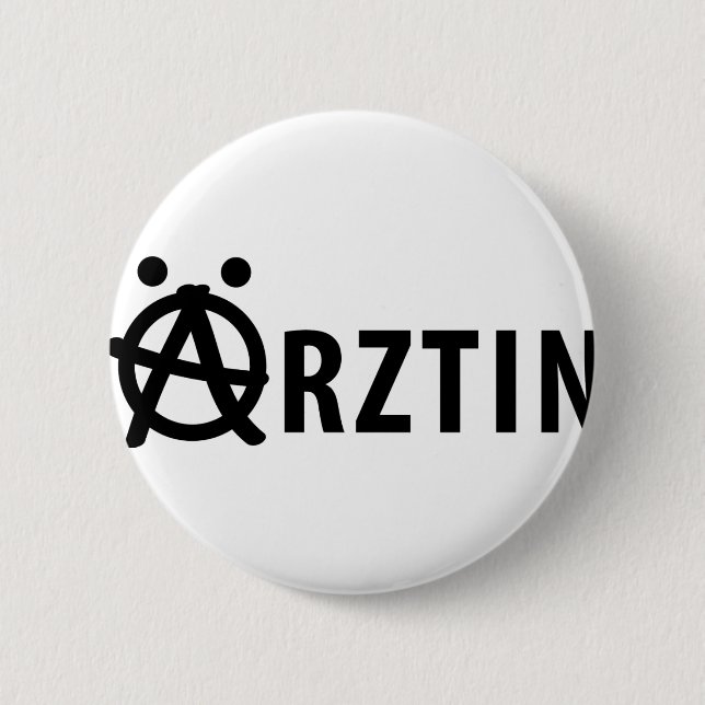 Chapa Redonda De 5 Cm Icono de Ärztin (Anverso)