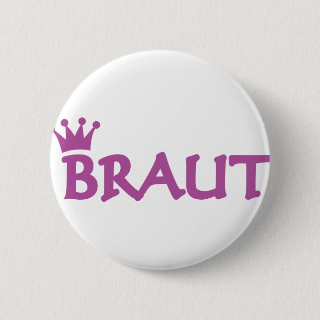 Chapa Redonda De 5 Cm Icono de Braut (Anverso)