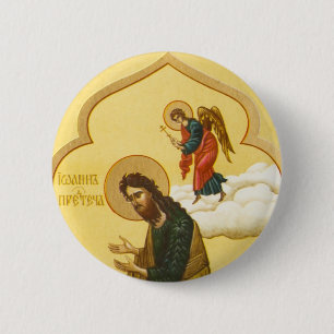 Chapa Redonda De 5 Cm Icono de Juan Bautista Ruso