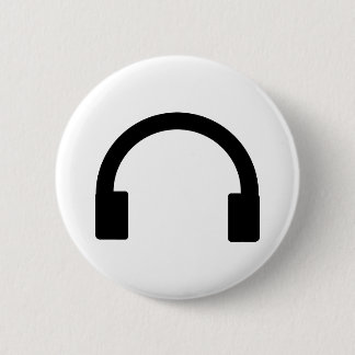 Chapa Redonda De 5 Cm icono de los auriculares