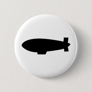 Chapa Redonda De 5 Cm icono del dirigible del zepelín