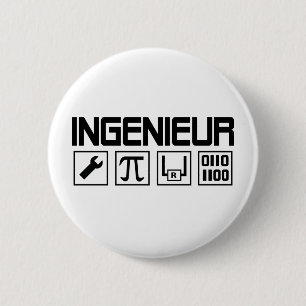 Chapa Redonda De 5 Cm icono del ingenieur