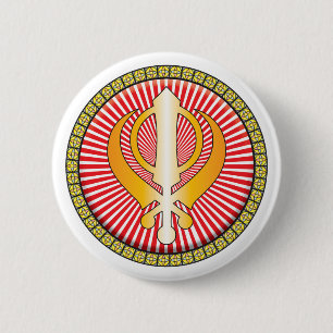 Chapa Redonda De 5 Cm Icono del Sikhism