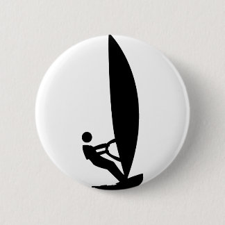 Chapa Redonda De 5 Cm icono del windsurfer