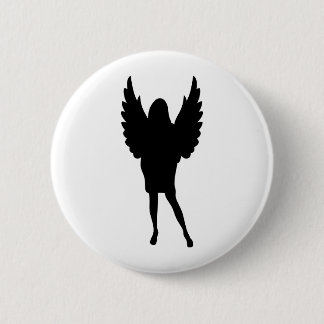 Chapa Redonda De 5 Cm icono femenino de la forma del ángel