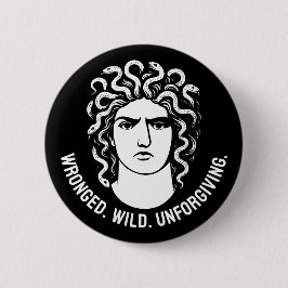 Chapa Redonda De 5 Cm Icono Feminista Medusa